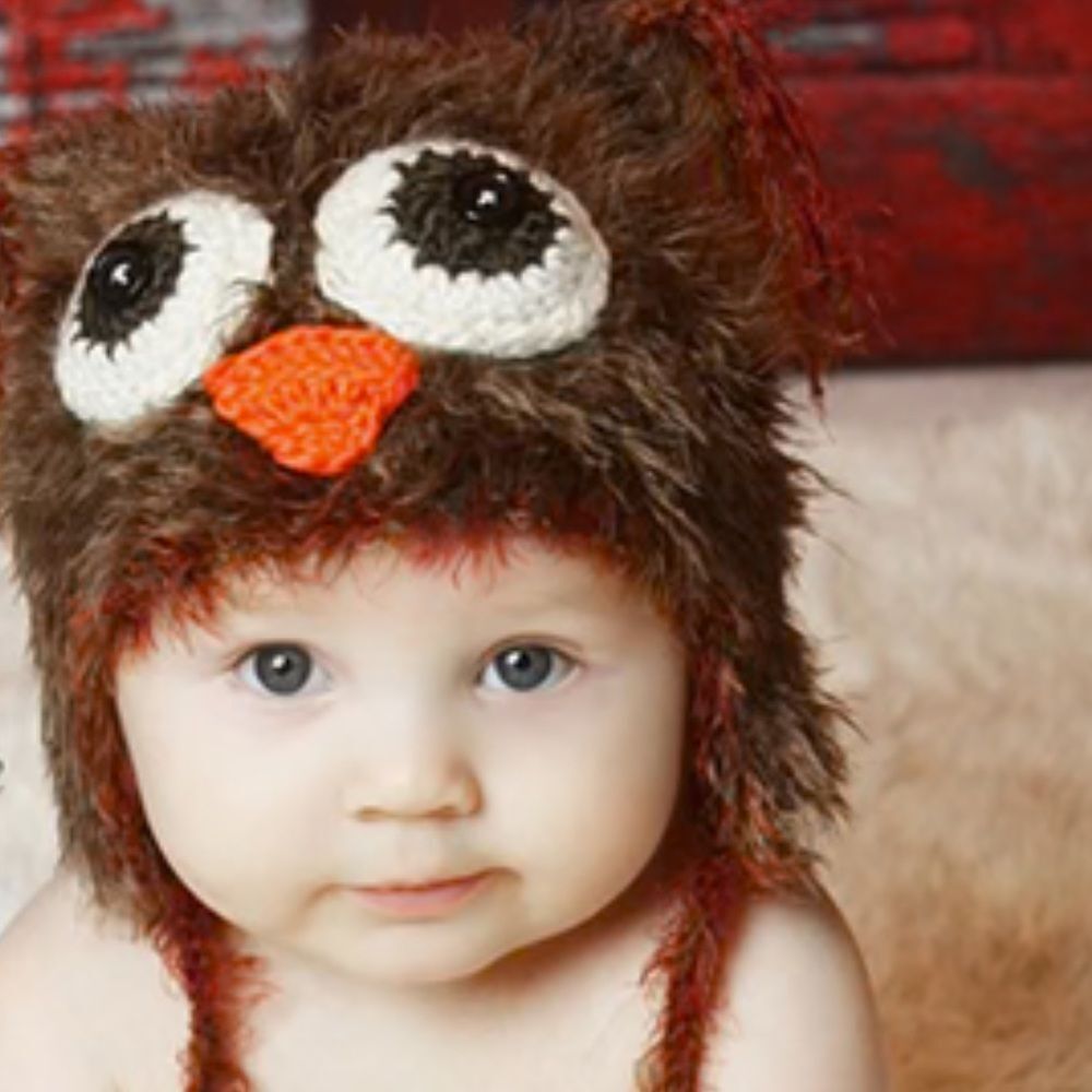 Daisy Baby Unisex Infant Beanie Hat Fisher Brown Owl Photography 6-12 months NEW